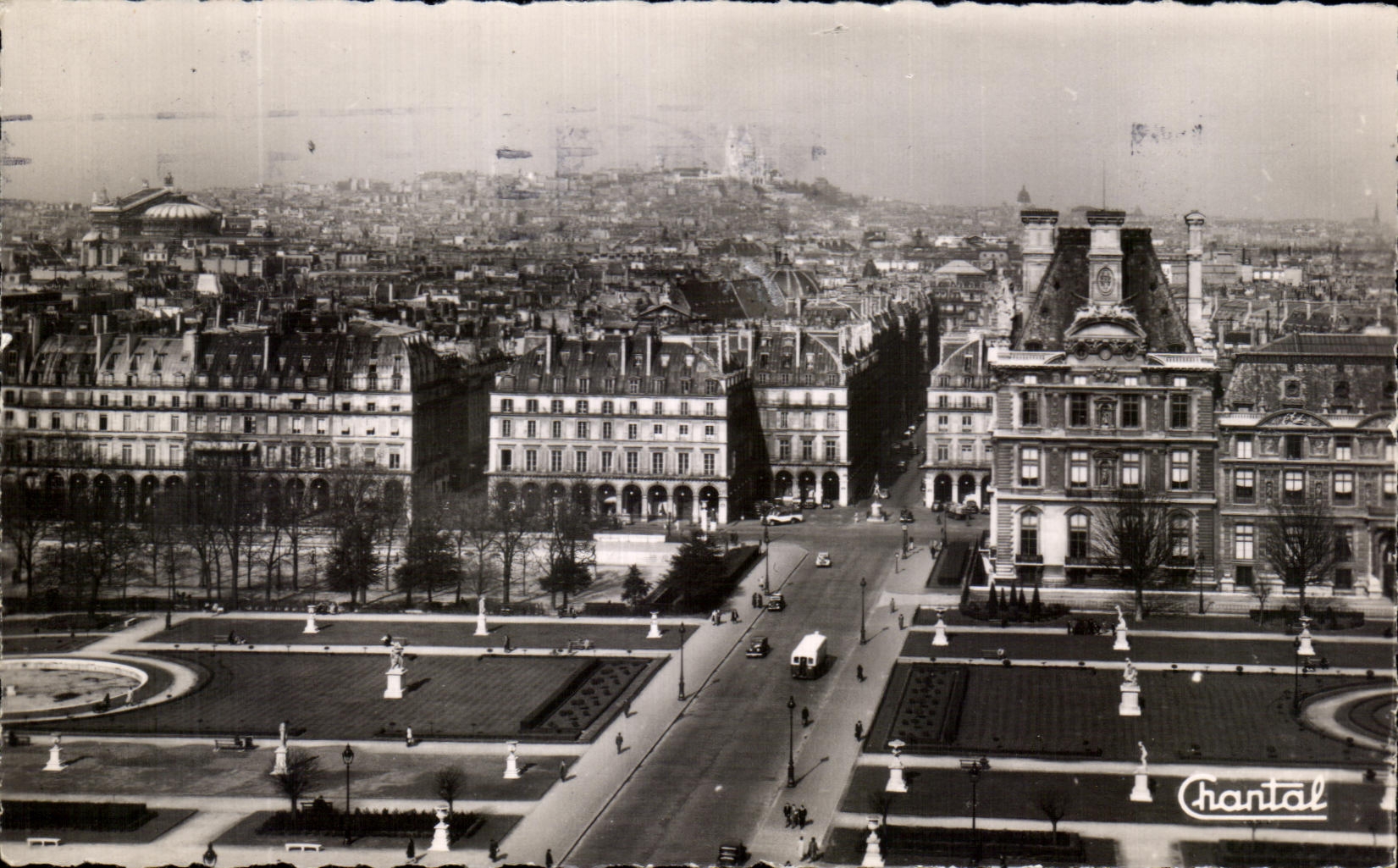 CPA Paris Panorama vu des Toits du Louvre