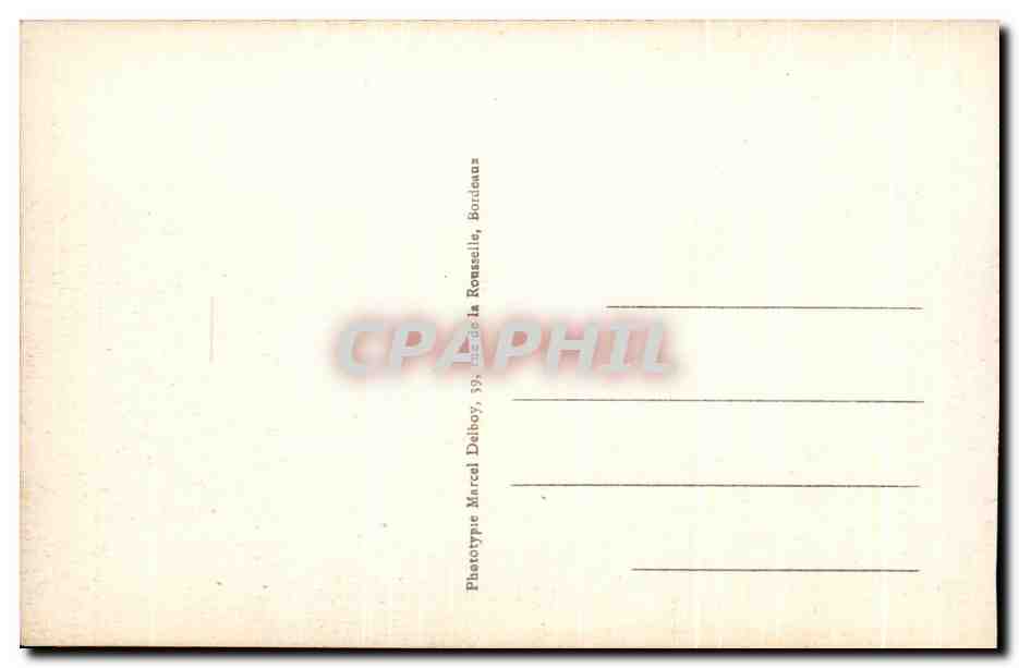 CPA Bordeaux Place de la Comedie et le Grand Theatre — Verso