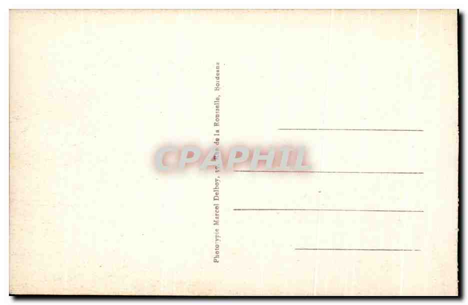 CPA Bordeaux Monument des Girondins Groupe Nord — Verso