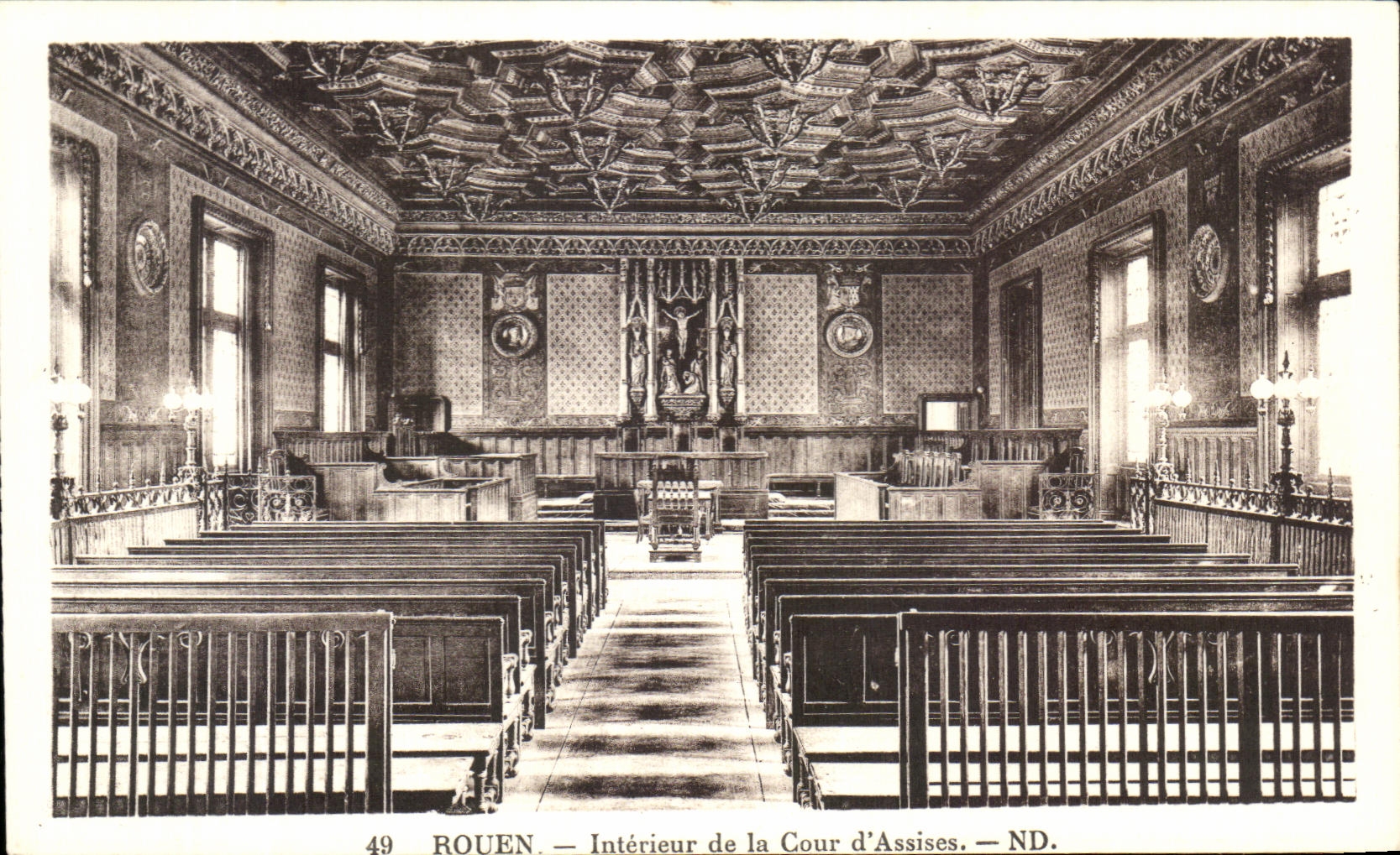 CPA Rouen Interieur de la Cour d'Assises