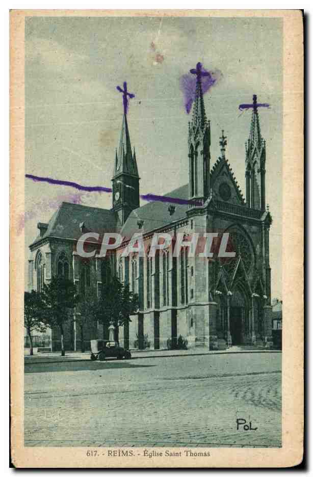 CPA Reims Eglise Saint Thomas