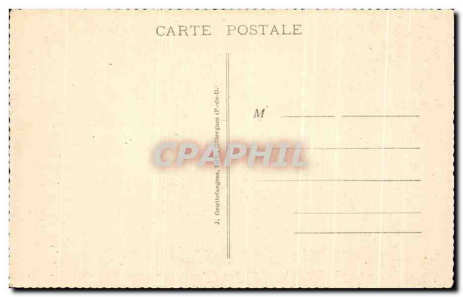 CPA Le Mont Dore et La Bourboule Cascade de la Verniere — Verso