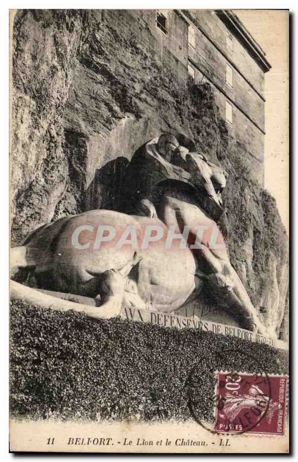 CPA Belfort Le Lion et le Chateau