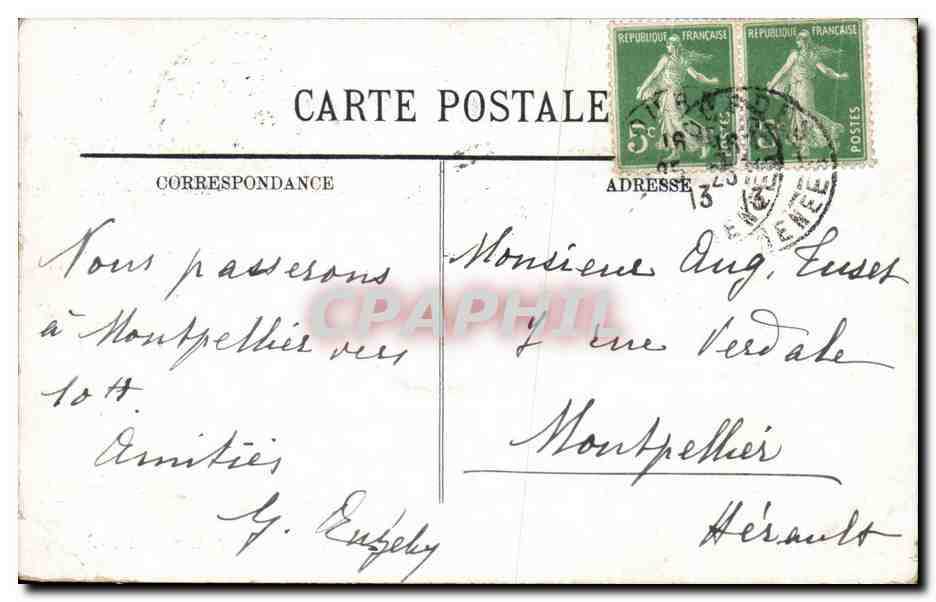 CPA Lourdes Benediction des Malades — Verso