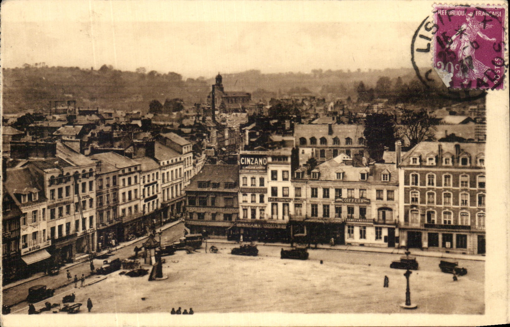 Lisieux — Vue prise de la Cathédrale — Cartes 'La République', Dauville