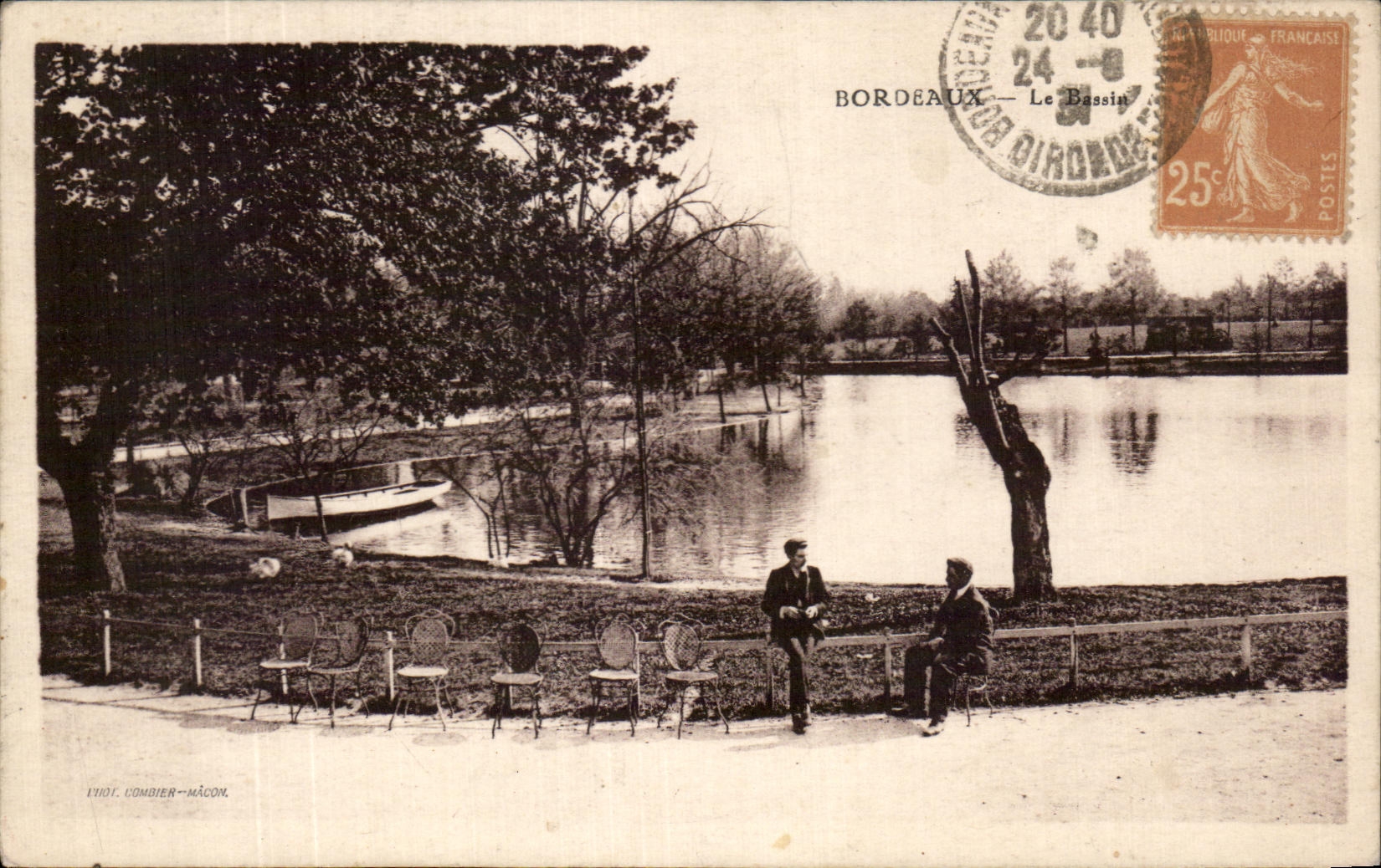 Bordeaux — Le Bassin — Éditeur L. Combien-Mâcon