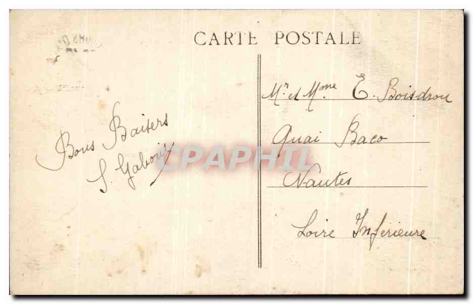 Bordeaux — Le Bassin — Éditeur L. Combien-Mâcon — Verso