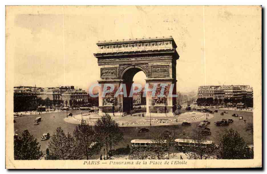 CPA Paris Panorama De La Place De l'Etoile