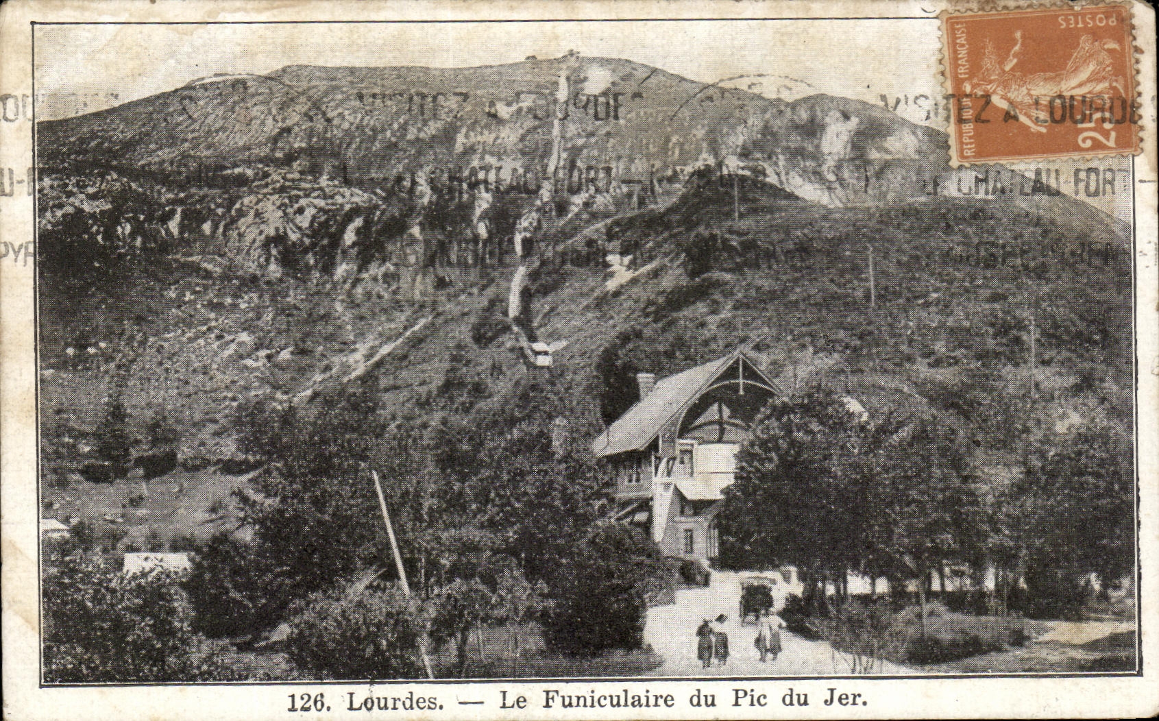 CPA Lourdes Le Funiculaire du Pic du Jer