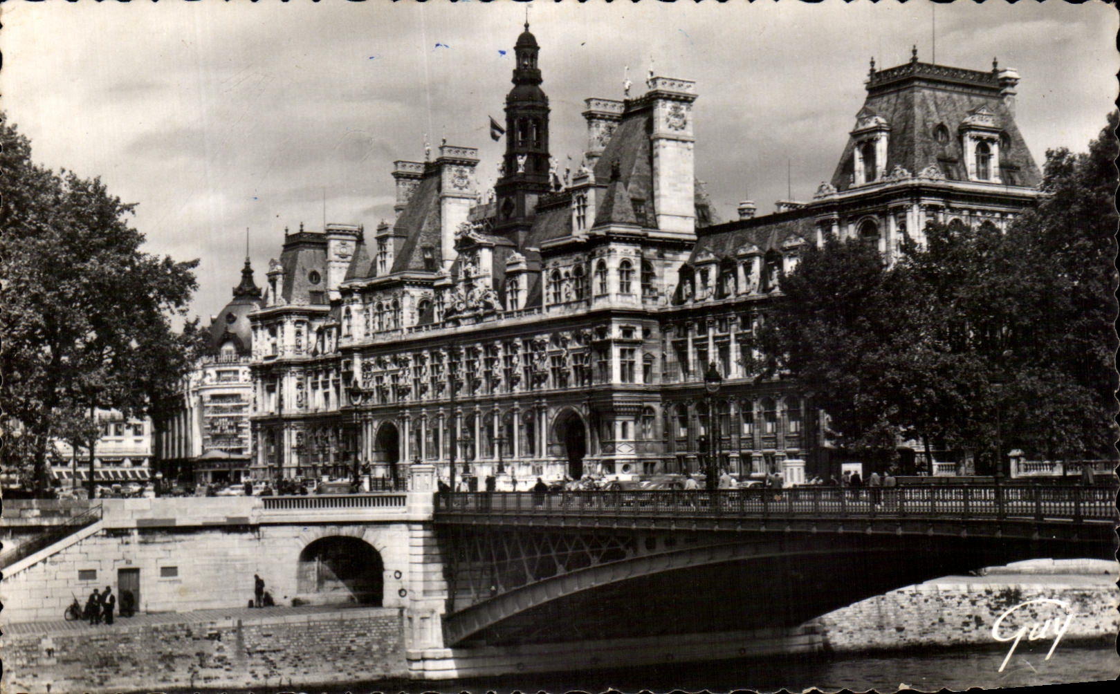 CPA Paris Et Ses Merveilles L'Hotel de Ville et le Pont d'Arcole