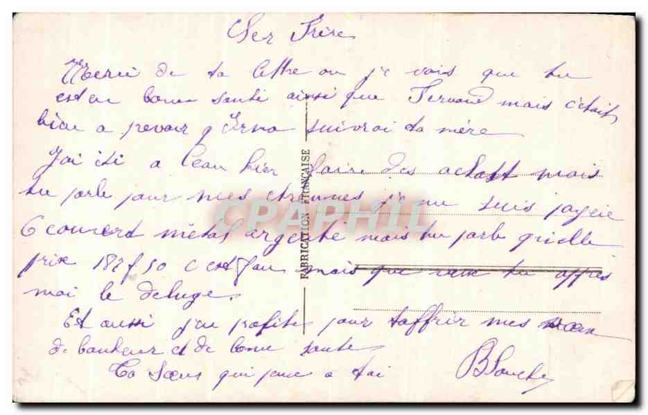 CPA Fantaisie Fleurs Bonne Annee — Verso