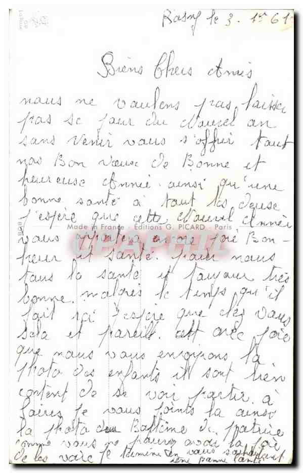 CPA Fantaisie Bonne Annee chateau — Back