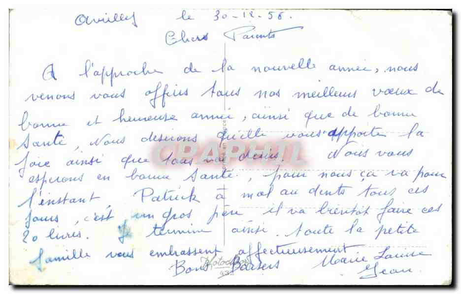 CPA Fantaisie Enfants Bonne Annee — Rückseite