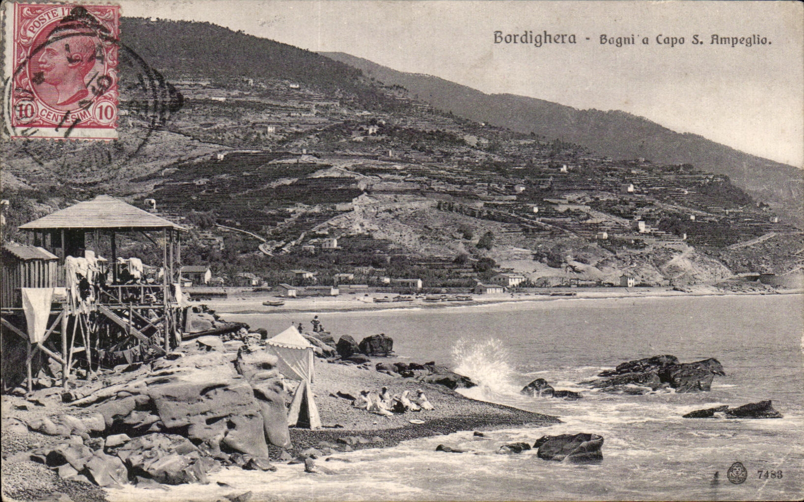 CPA Bordighera Bagni A Capo Ampeglio