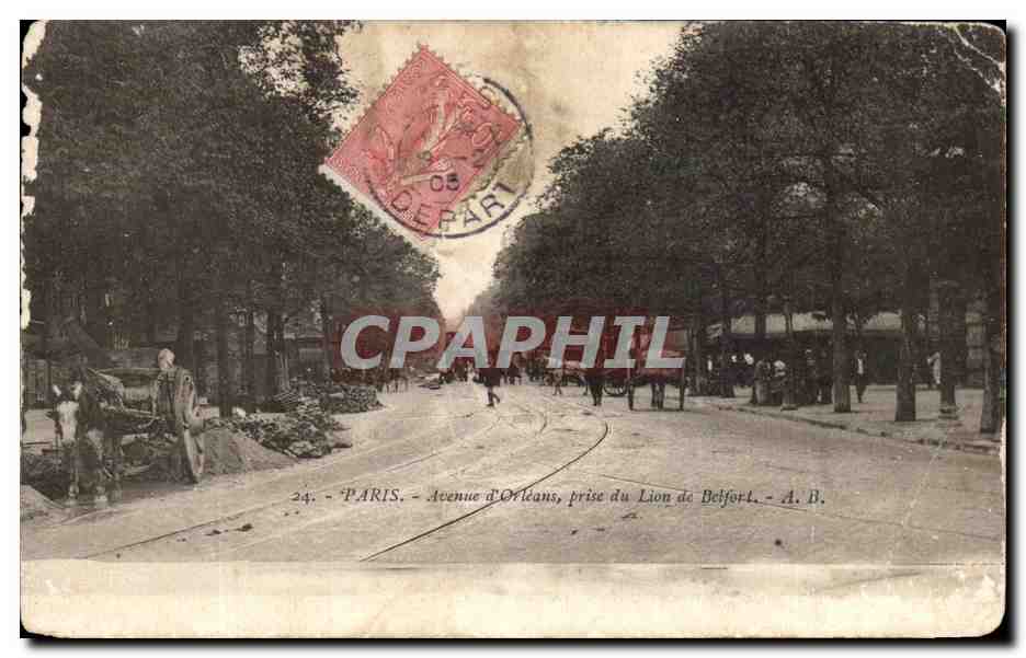 CPA Paris Avenue Prise Du Lion De Belfort