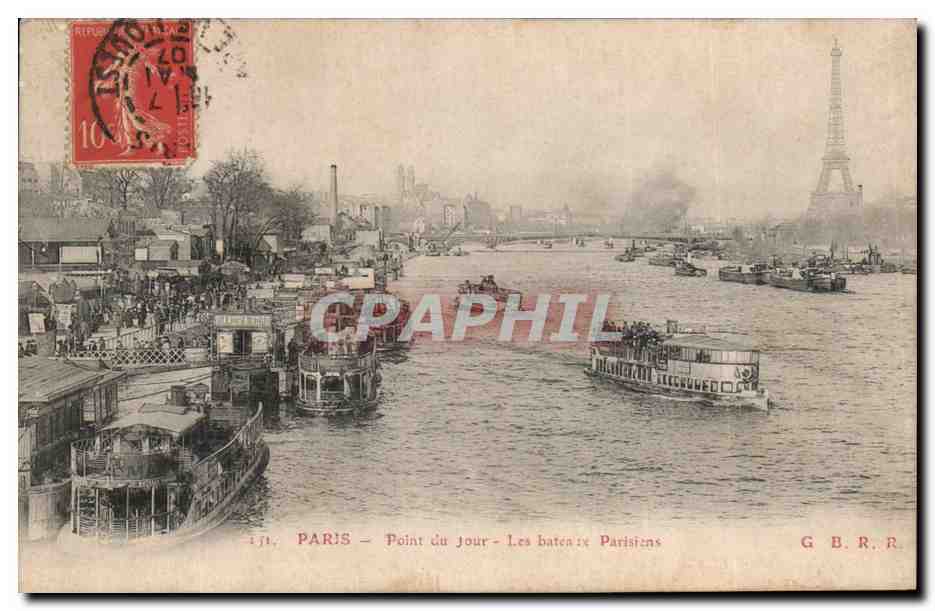 PARIS — Point du jour — Les bateaux Parisiens — G.B.R.R.
