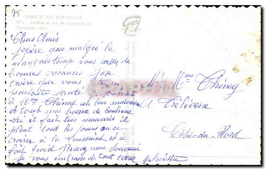 CPA Paris Et Ses Merveilles Jardins Arc de Triomphe du Carrousel — Reverso