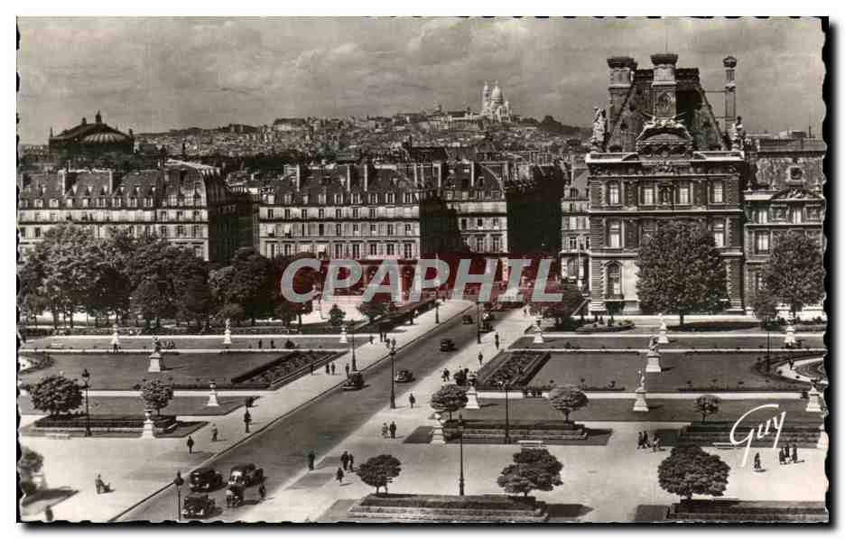 CPA Paris Et Ses Merveilles La butte Montmartre vue du palais du Louvre
