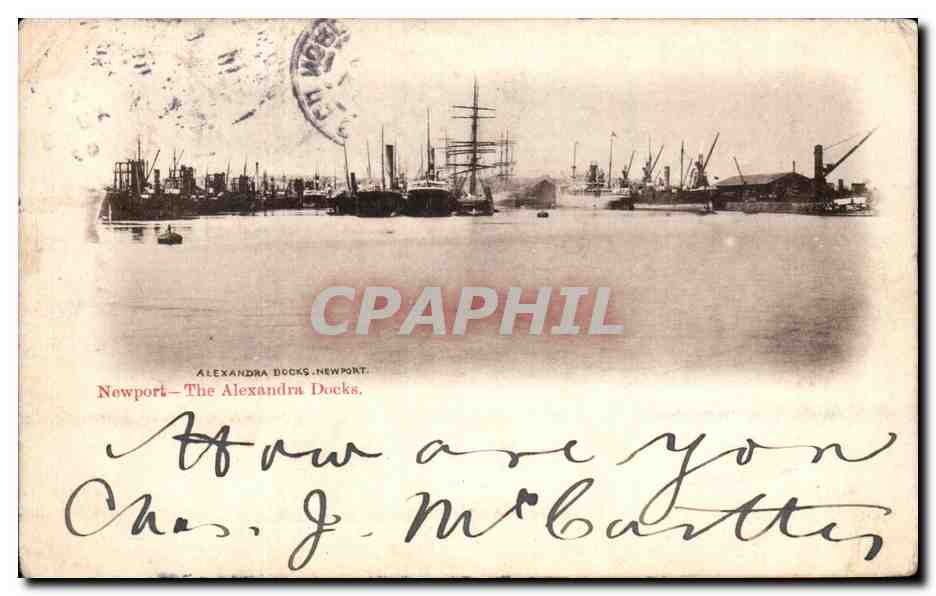 CPA Newport The Alexandra Docks Bateaux