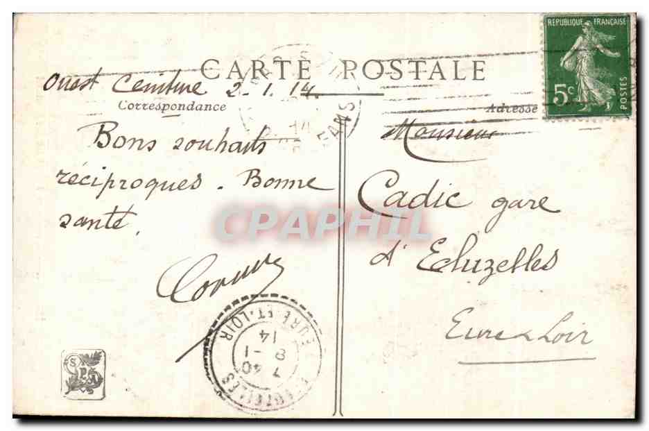 CPA Henri Brispot Le Billet de Logement — Verso
