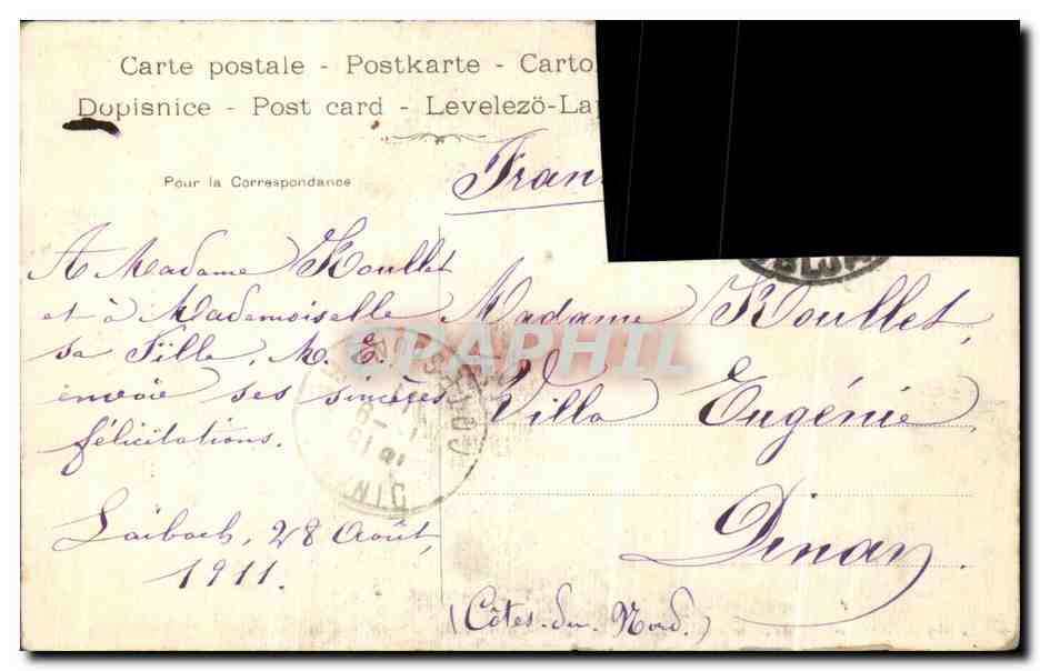 CPA Stevena di Caneva Casa Carli Sacile  — Rückseite