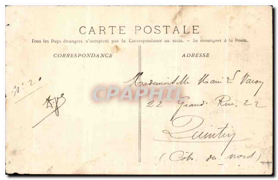 CPA Marseille Exposition Coloniale Orchestre Annamite — Verso