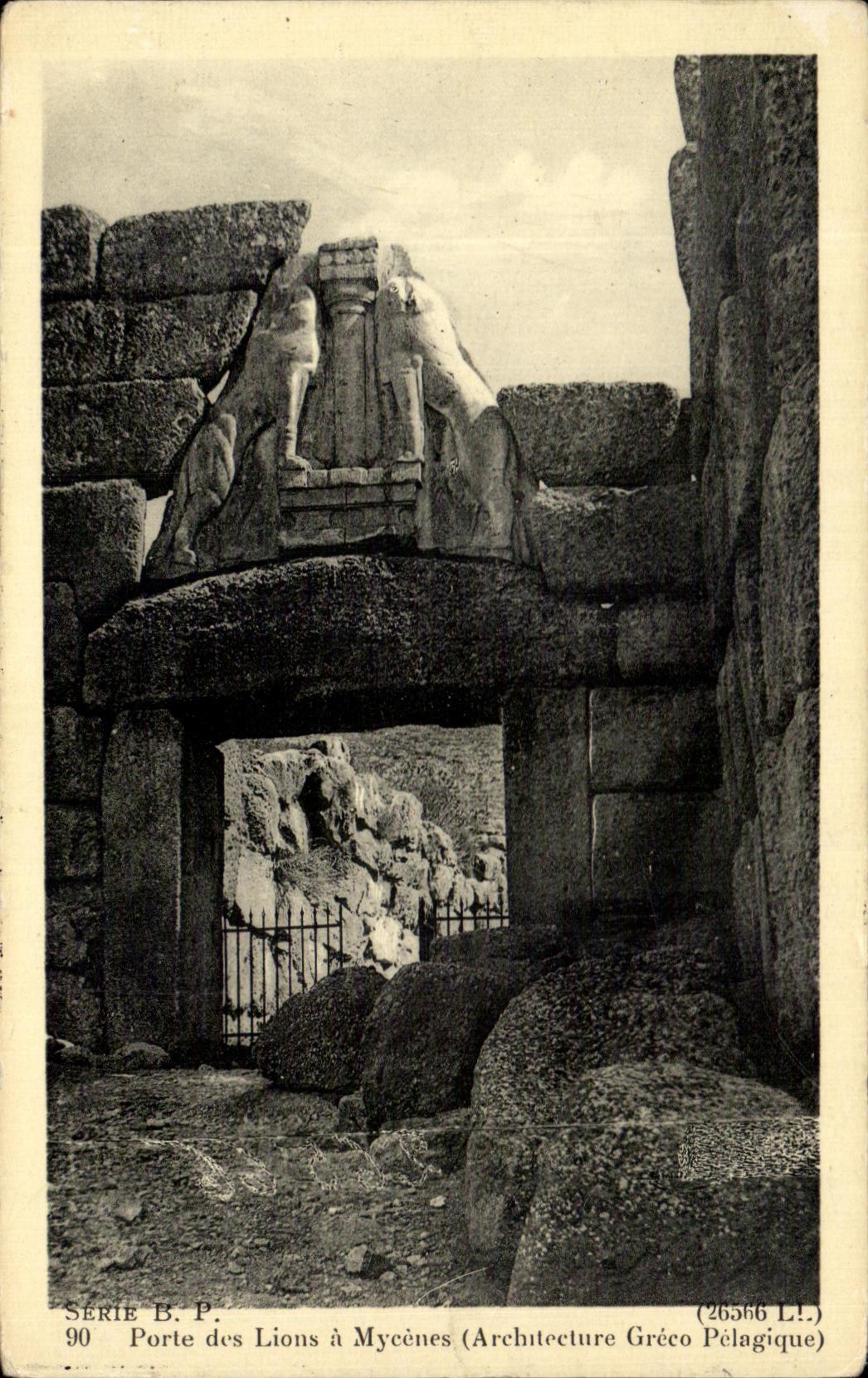 CPA Serie Porte des Lions in Mycenes Grece