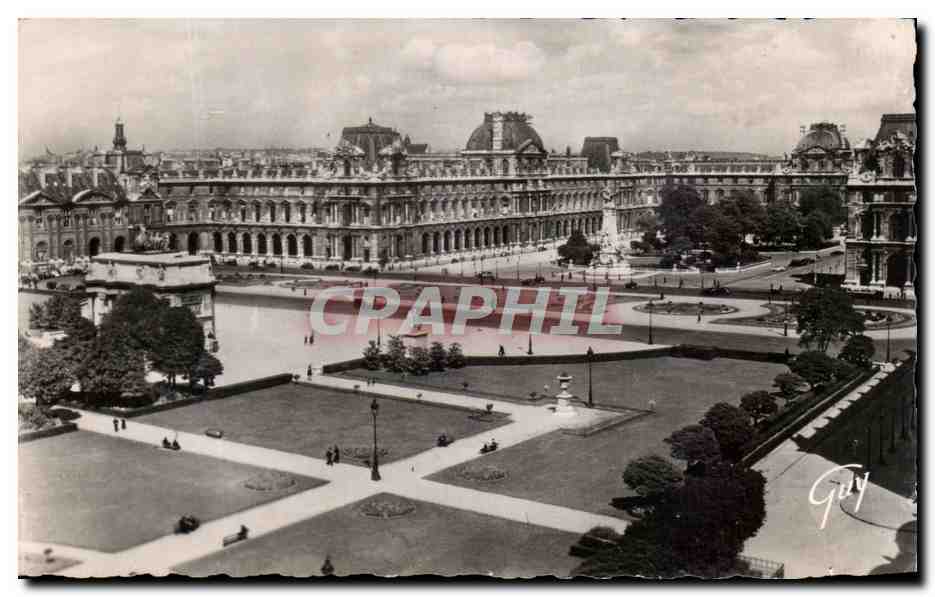 Place du Carrousel — vue sur le Palais du Louvre — Éd. André Lecuyte, Paris