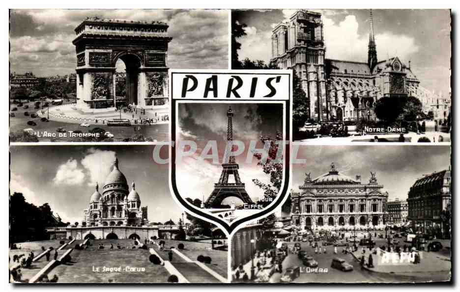 Paris — Vue panoramique des monuments — Édition ALFA