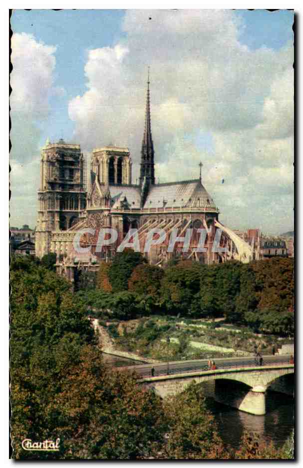 CPA Paris Notre Dame et les Jardins de l'Eveche