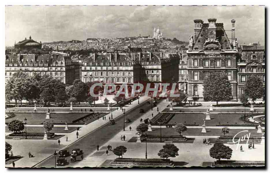 CPA Paris Et Ses Merveilles La Butte Monmartre Vue du Palais du Louvre
