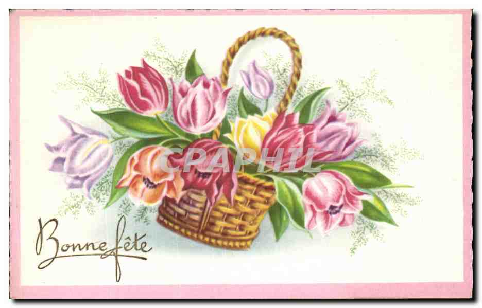 CPA Fantaisie Fleurs Bonne Fete