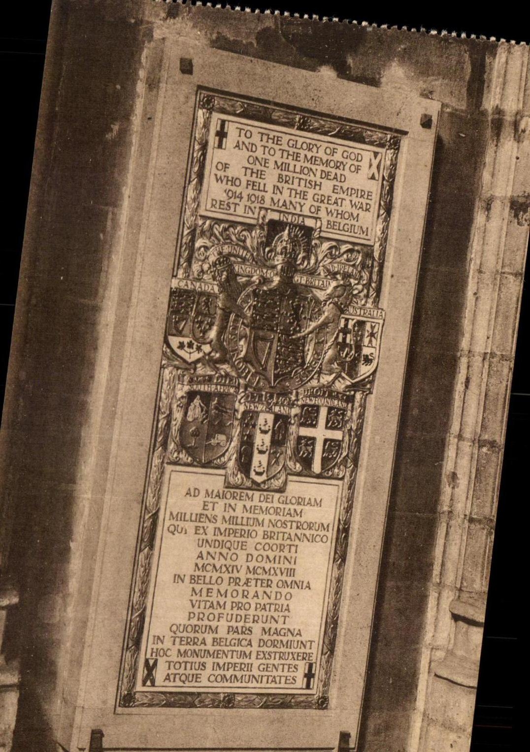 Mémorial des Anglais — Collégiale SS. Michel et Gudule — Bruxelles