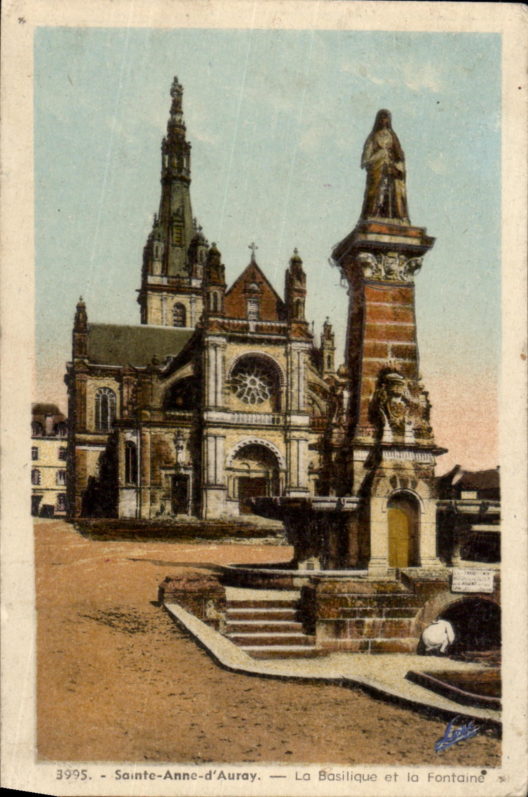 Sainte-Anne-d'Auray — La Basilique et la Fontaine — Édition Hémy, n° 3995