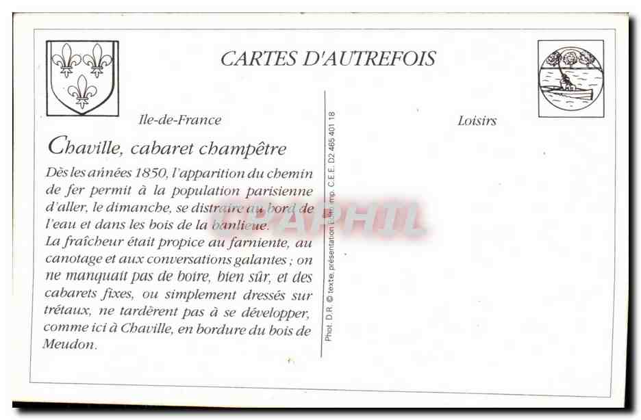 REPRO Chaville Au Bord de l'Etang de l'Ursine Cabaret Champetre Folklore — Rückseite