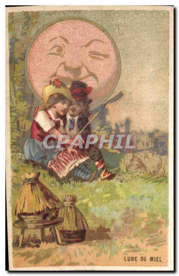 Lune de miel — couple amoureux sous la lune — éditeur non visible