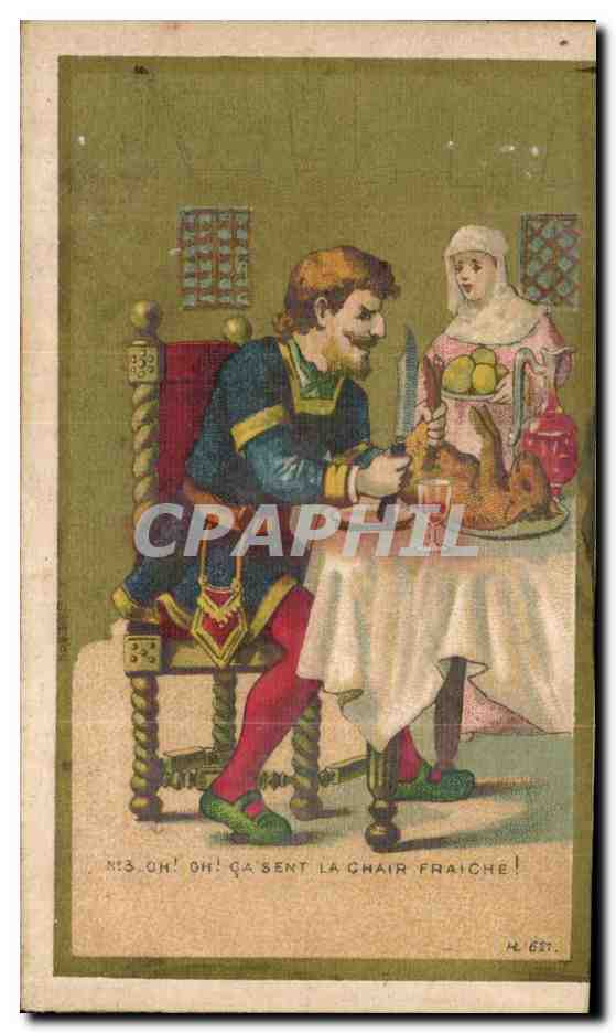 Tischszene — Mann und Frau beim Essen — Verlag M. 627