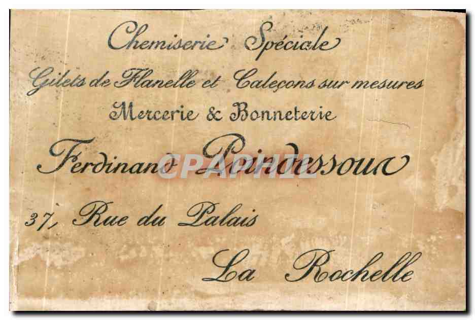 Chromo Ferdinand Poindessous Rue du Palais La Rochelle Enfants — Rückseite