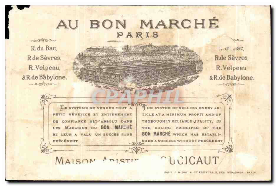 Chromo enfants Au Bon Marche L'heure du repas Poules  — Rückseite