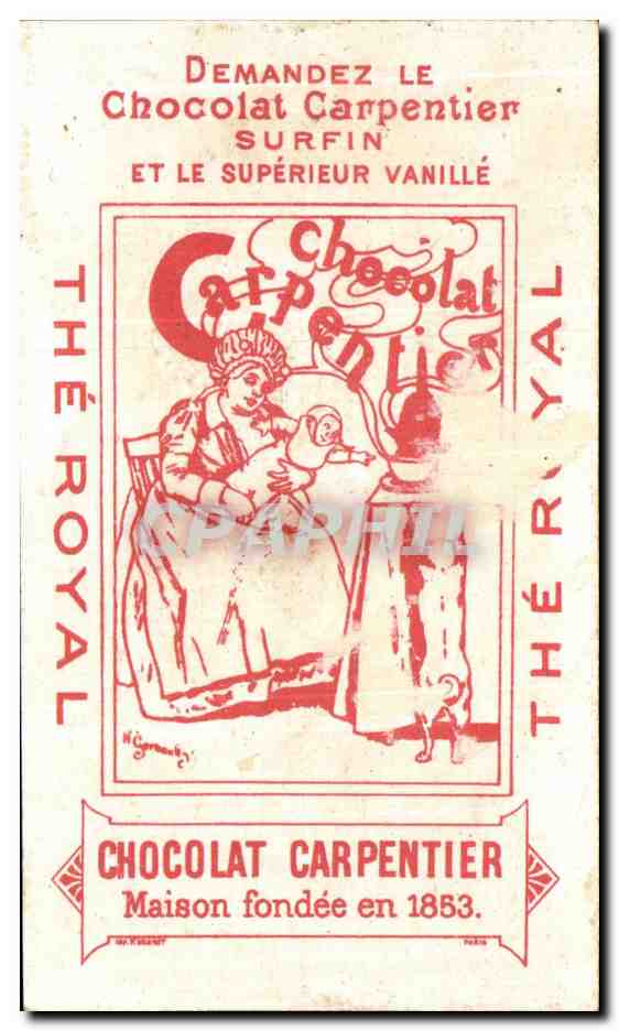 Chocolat Carpentier — marin embarquant son chocolat — éditeur non visible — Back