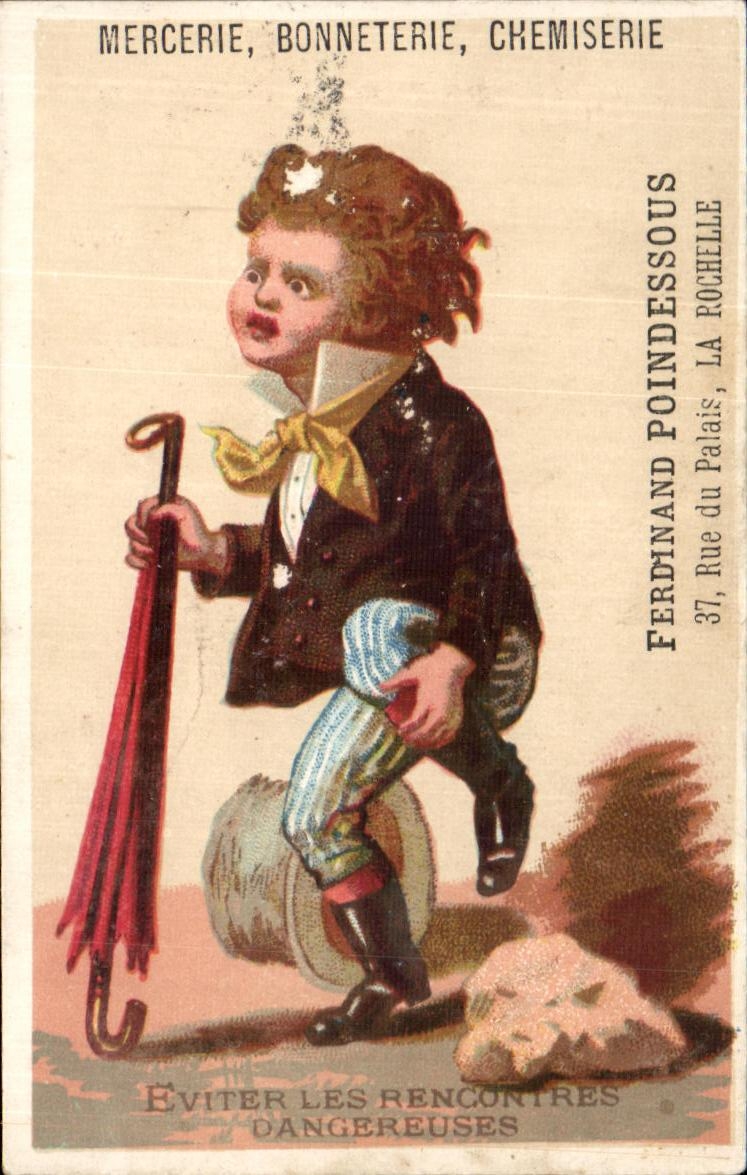 Chromo Mercerie Ferdinand Poindessous Rue du Palais La Rochelle 