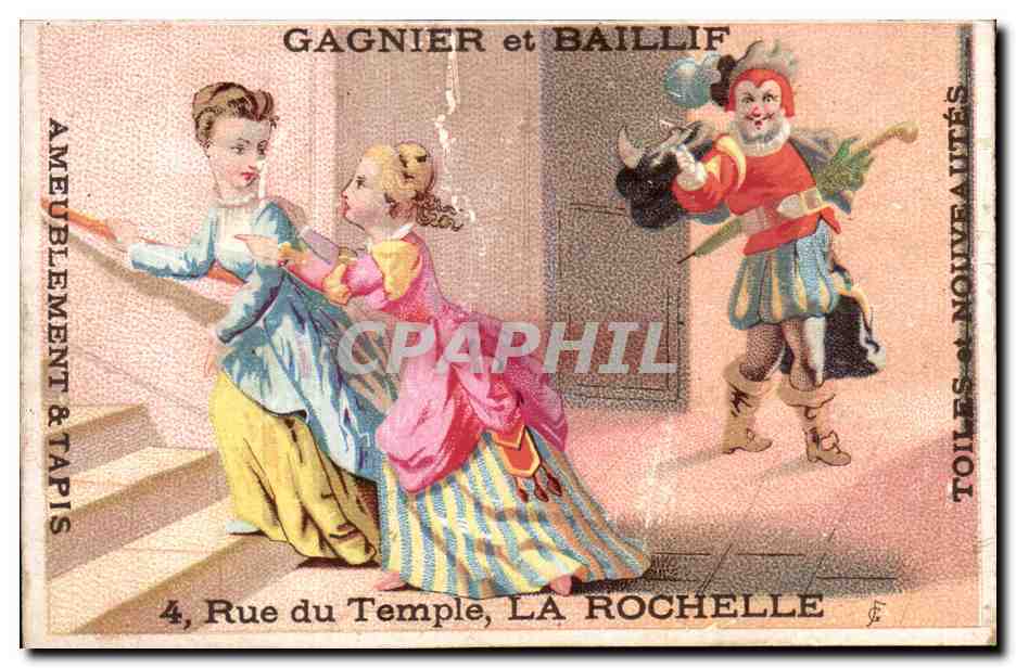 Chromo Gagnier et Baillif Rue du temple La rochelle Diable 