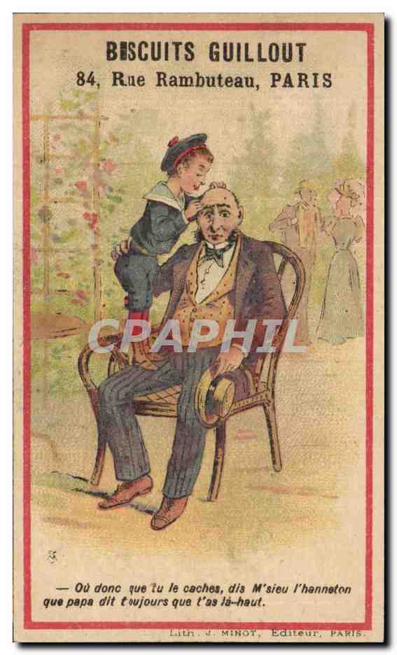 Biscuits Guillout — Publicité pour biscuits et dessert — Lith. J. Minot, Paris