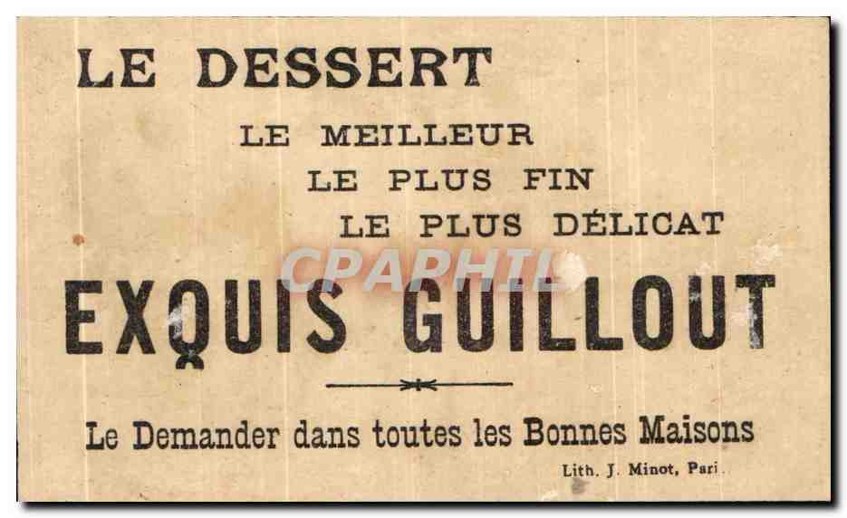 Chromo Biscuits Guillout Rue Rambuteau Paris Petit ecolier — Rückseite