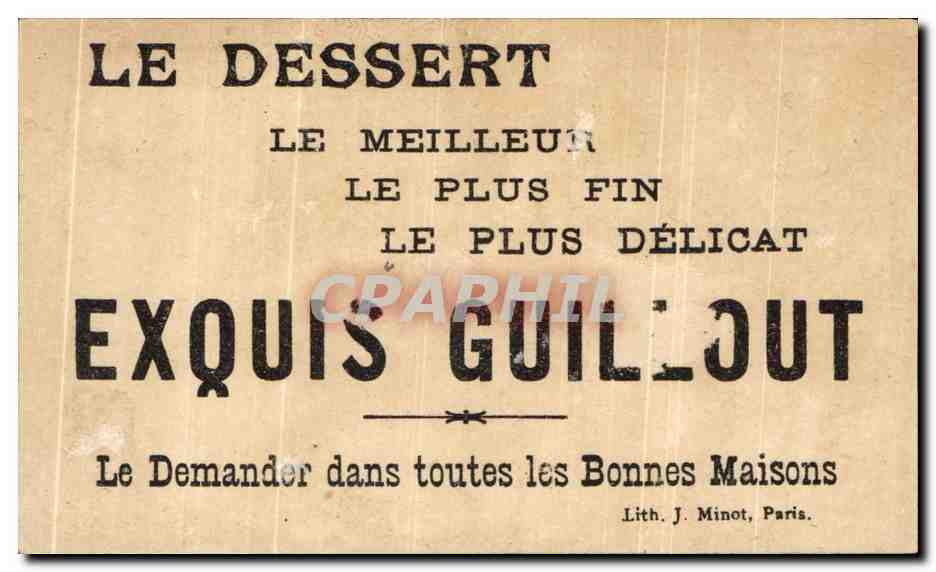 Chromo Biscuits Guillout Rue Rambuteau Paris Velo Cycle  — Rückseite