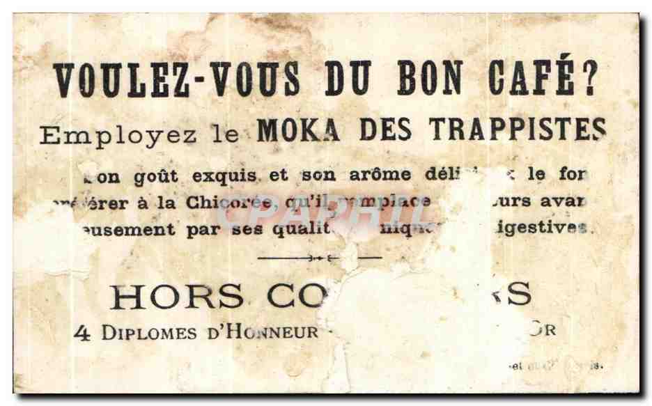 Chromo Moka des Trappistes Bergeronnette Ange  — Rückseite