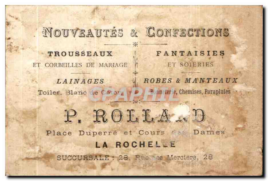 Chromo Rolland La Rochelle Fermier de Ploermel Cochons Folklore — Rückseite