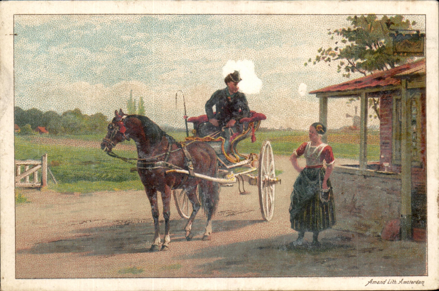 Chromo Cacao Van Houten Caleche Cheval