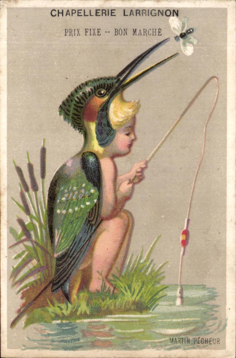 Chapellerie Larrignon — Publicité pour chapellerie à La Rochelle — éditeur Martin Pécheur