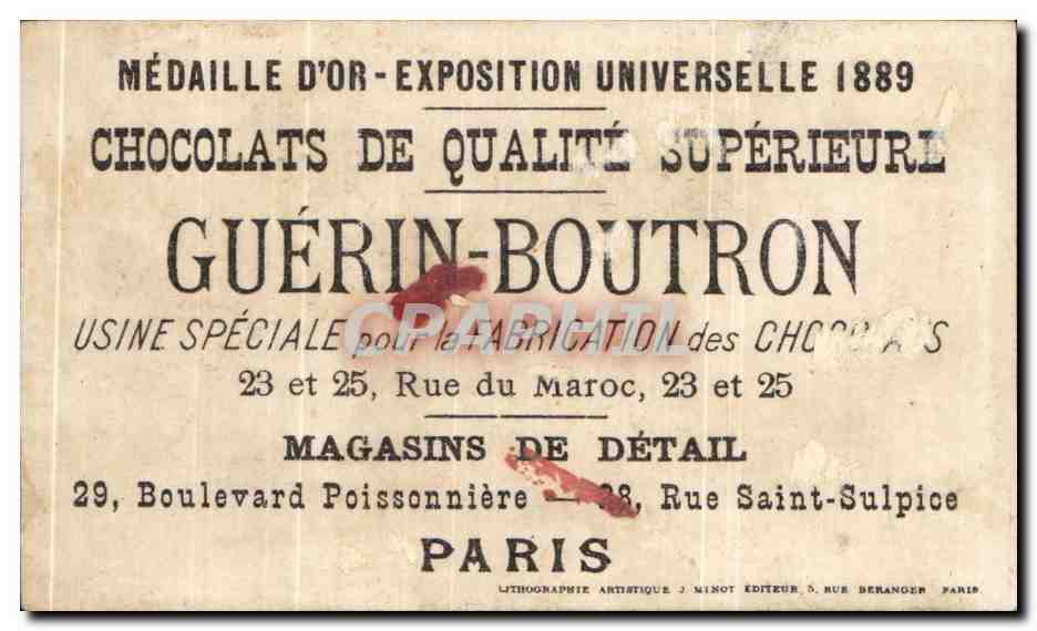 Homme tenant un chou — série 'Tête à tête' — Lith. J. Minot, Éditeur, Paris — Rückseite